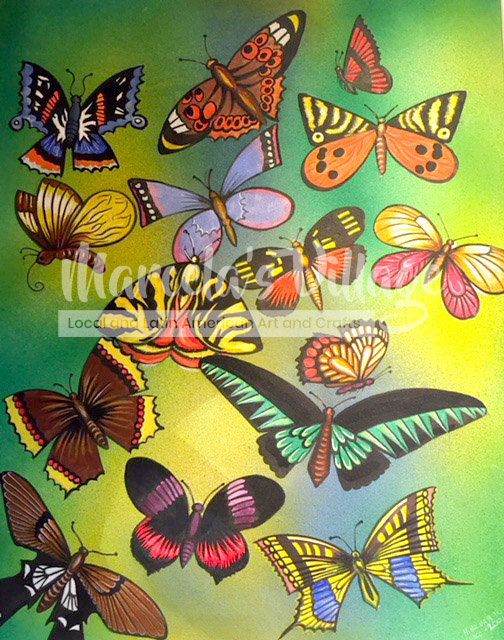 Andean Butterflies 24x30 Acrylic on canva