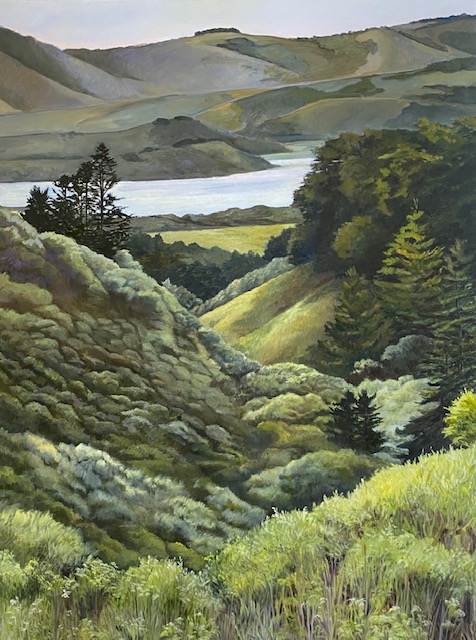 Crystal Springs from Skyline oil on canvas 40x30 in